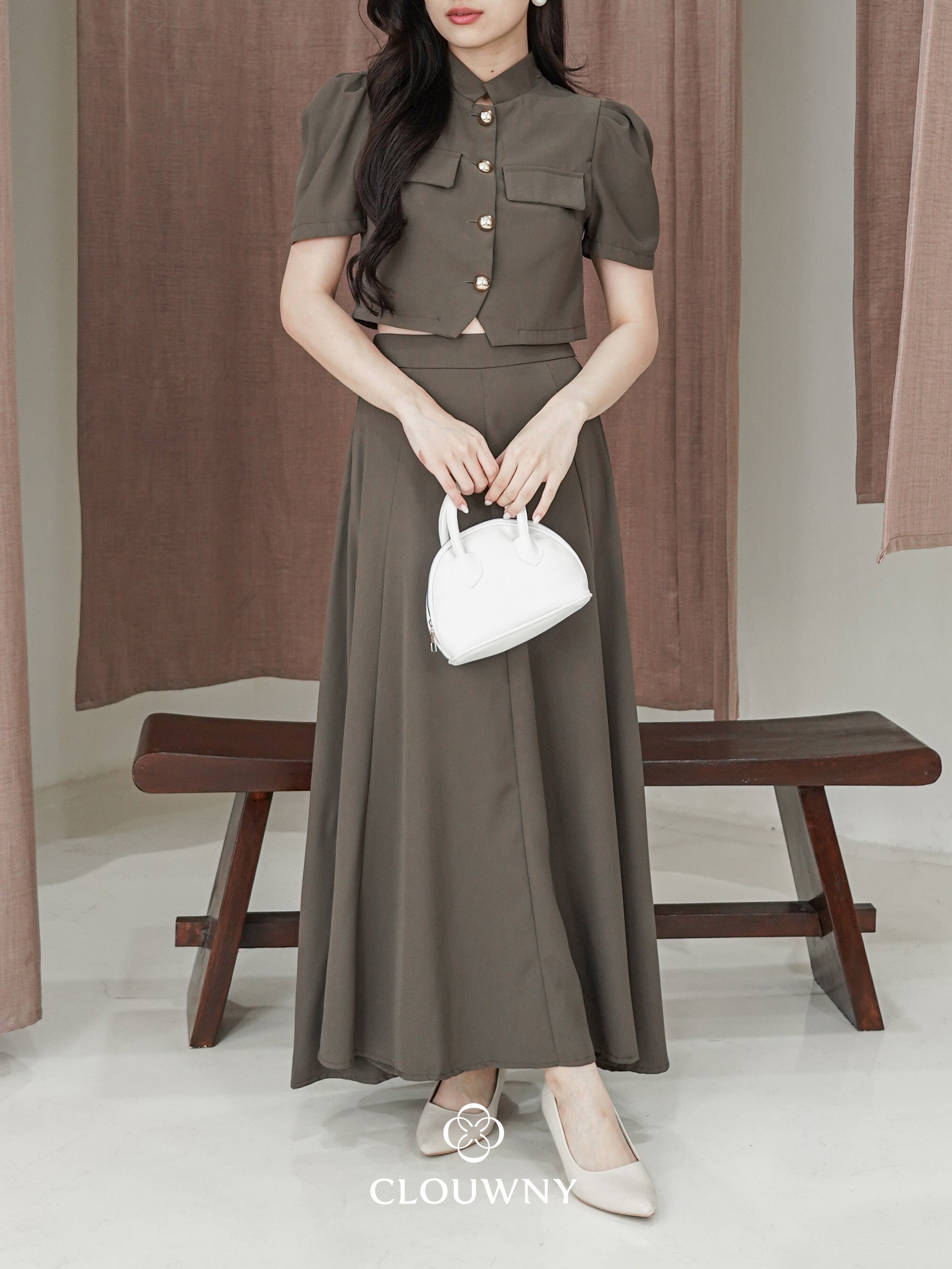 Damas Button Set - Coffee